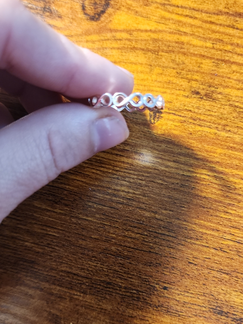 925 Sterling Silver Plated Cross Infinity Ring For Women Wedding Charm